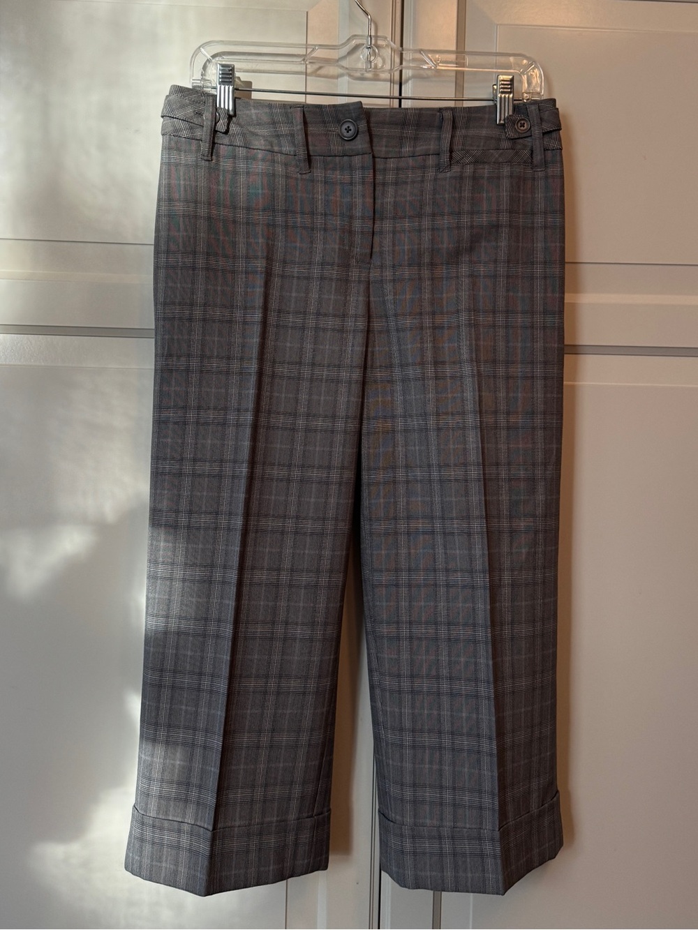 Y2K Jessica Gray Plaid capris trousers - size 4
